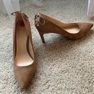 Tan suede heels
